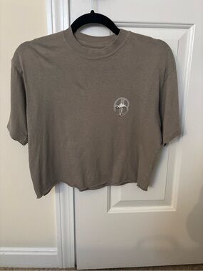 Anine Bing Taupe Crewneck Tee